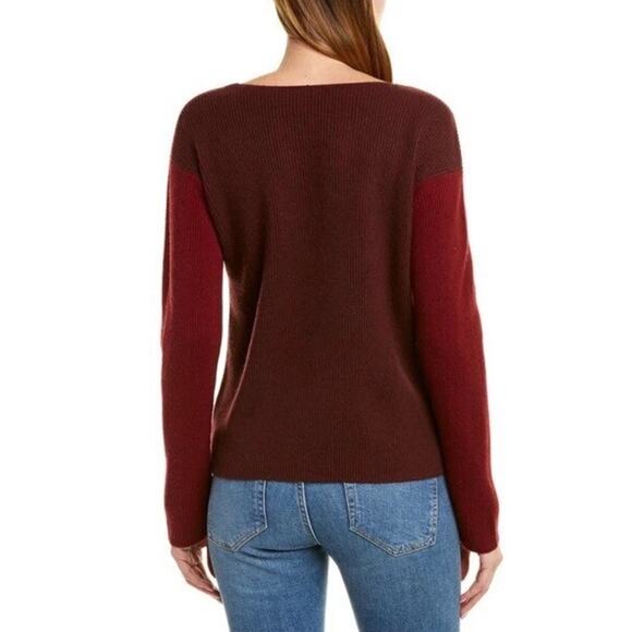 VINCE WOOL CASHMERE RIB COLORBLOCK WOMEN SWEATER Women’s SIZE XS - Picture 4 of 9